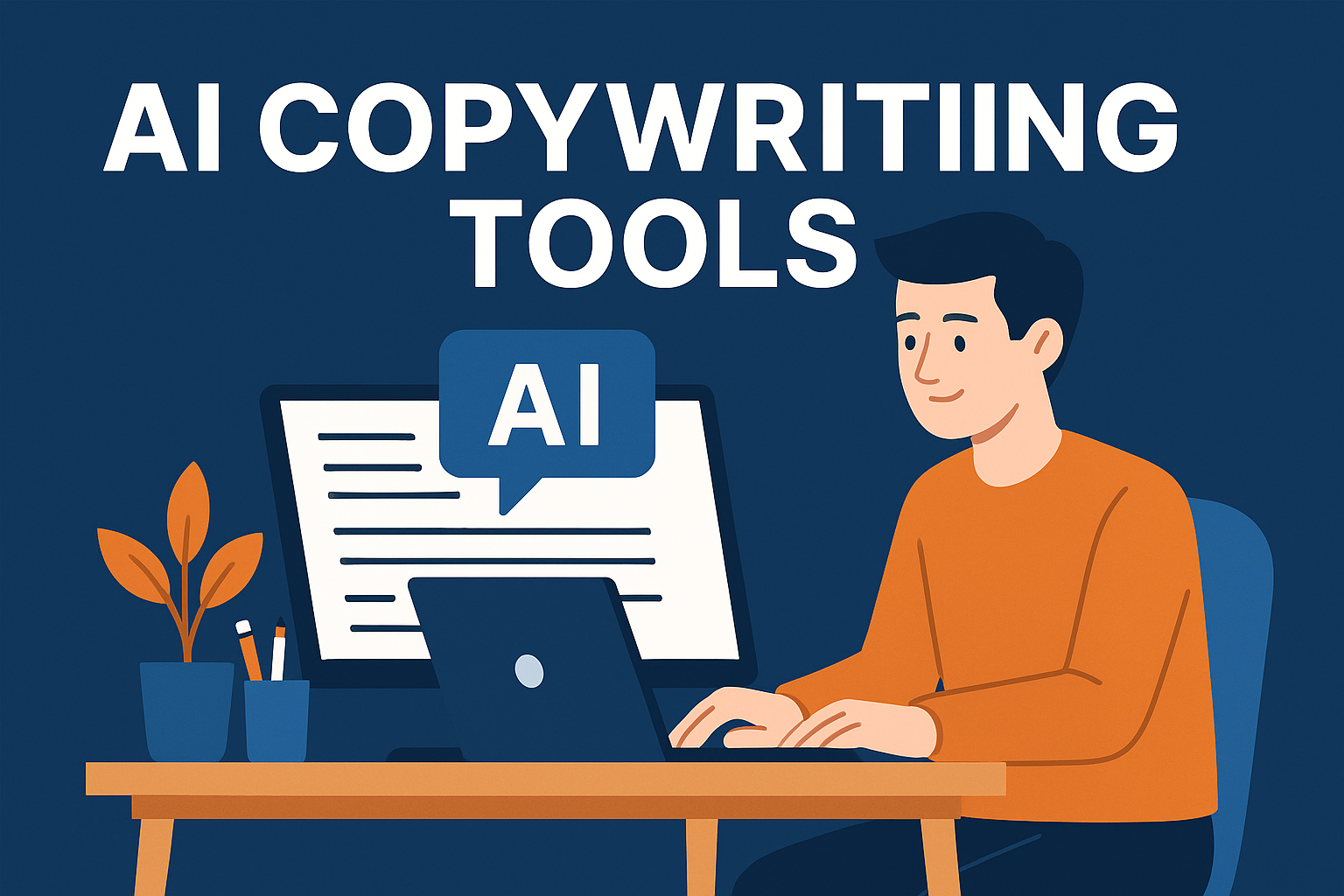 Young marketer using AI to generate multiple captions, headlines, and ad ideas from a dashboard interface.