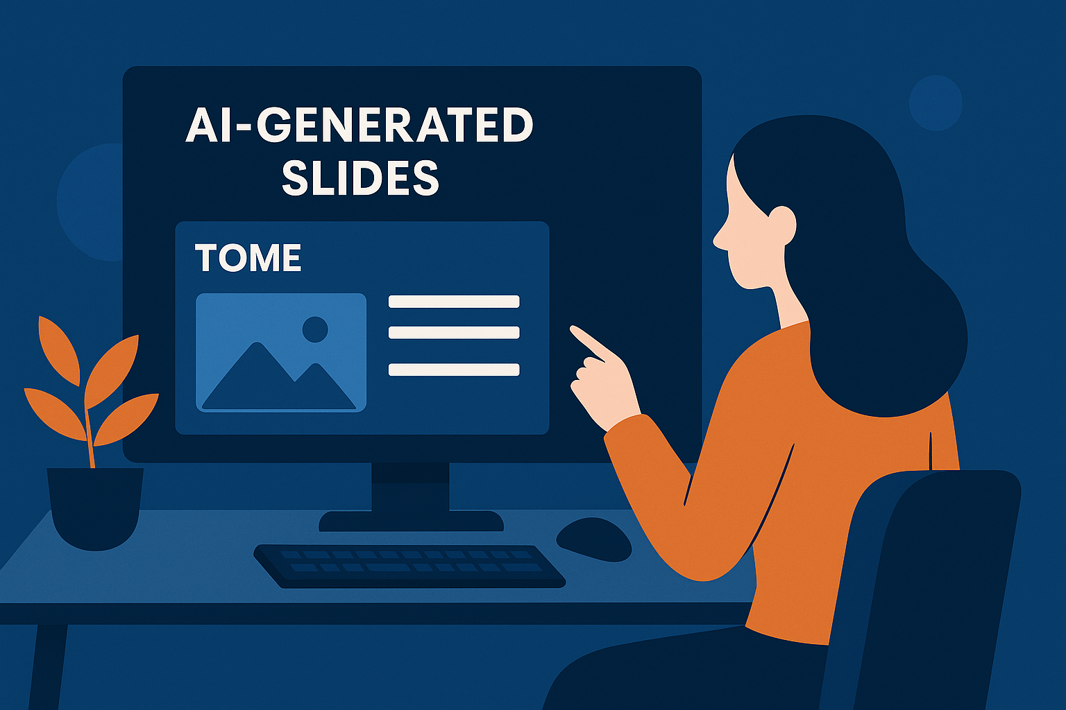 AI tool supporting slide creation in a collaborative workspace with charts and comments