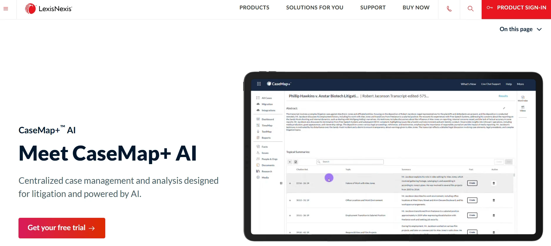 CaseMap AI 2 CaseMap AI Dashboard