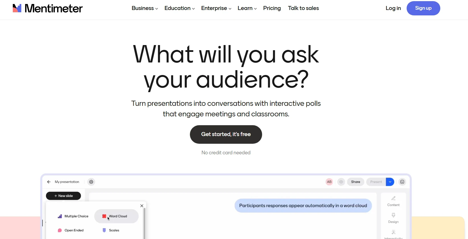 Mentimeter Dashboard