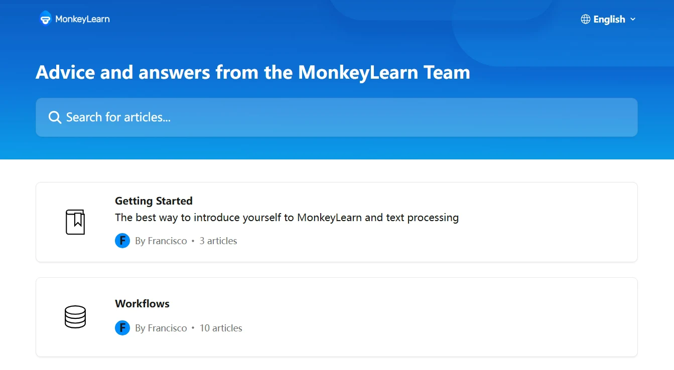 MonkeyLearn 2 MonkeyLearn Dashboard
