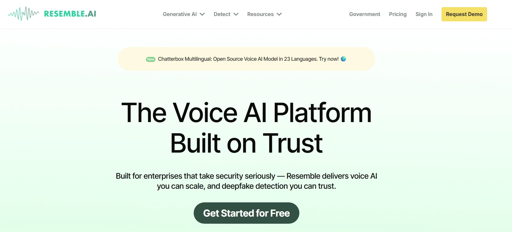 Resemble AI Dashboard