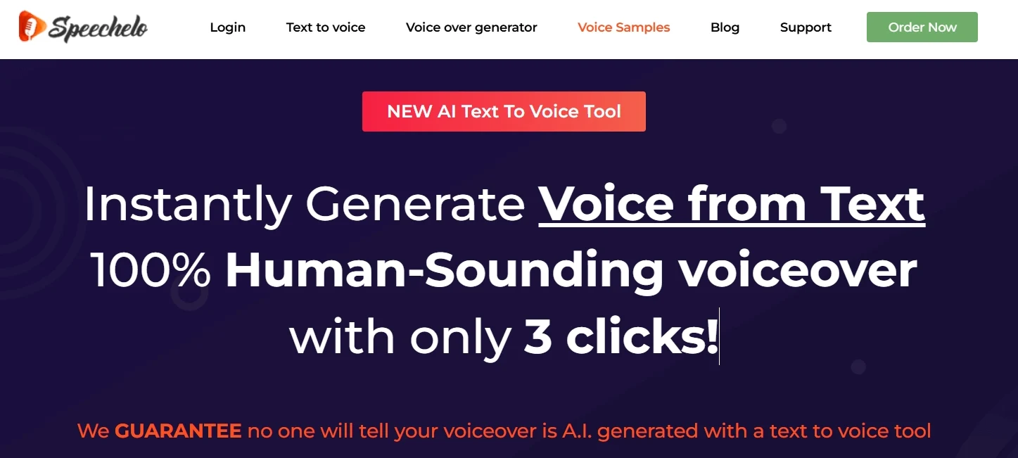 Speechelo 2 Speechelo interface showing text input and voice selection
