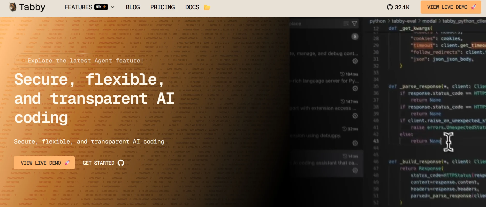 TabbyML self-hosted AI code completion dashboard screenshot