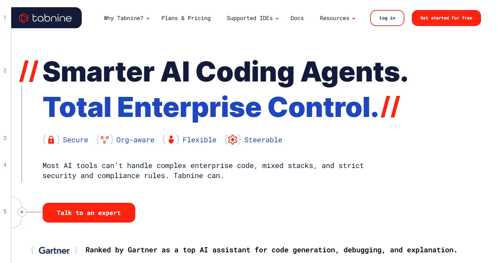 Tabnine AI code completion dashboard screenshot